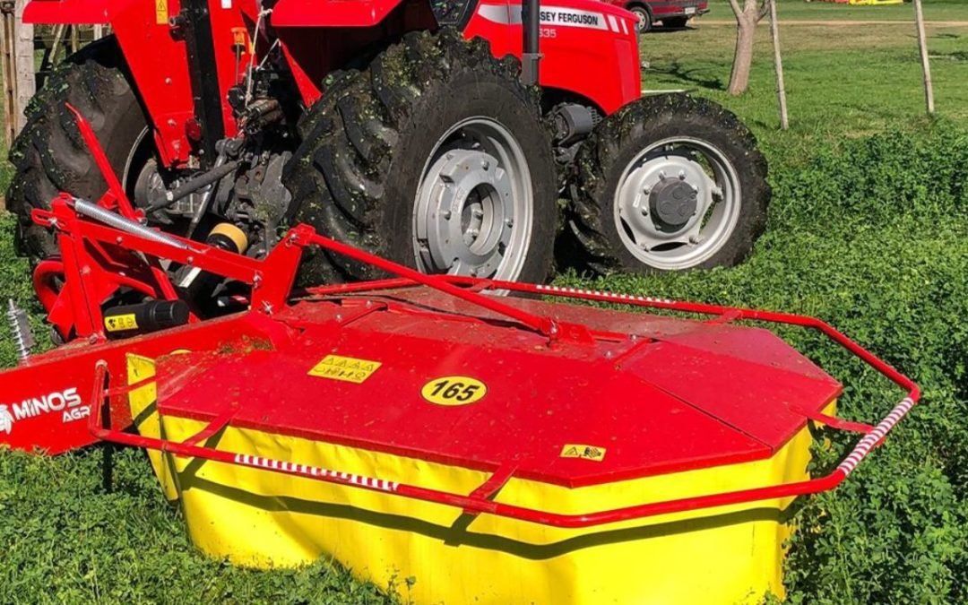 Segadora Minos Agri de 1.65 ancho corte + rastra Palazoglu de 60 dientes