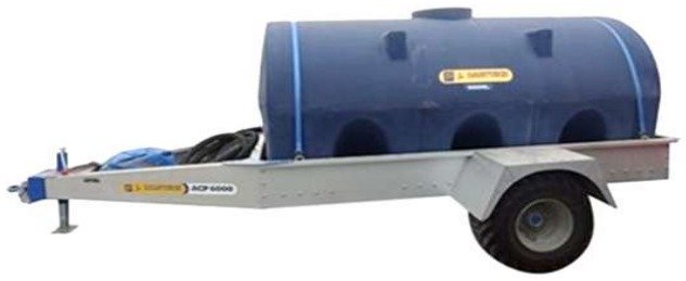Acoplado cisterna de plástico 6000 lts